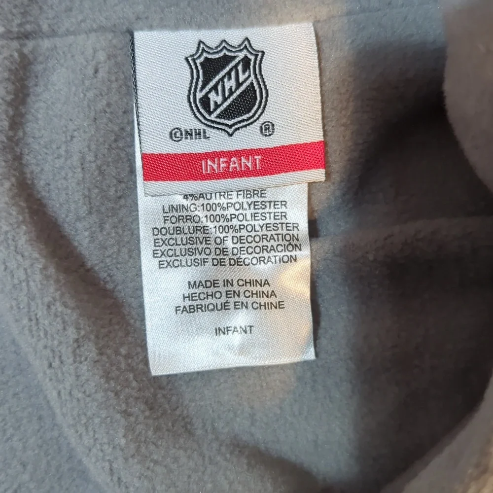 NHL St Louis Blues Infant Baby Trapper Knit Hat With Ears Blue Gray Yellow White